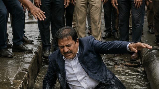 Mumbai Mayor's Inspection Takes Unexpected Turn with Drain Incident | princess 77 slot, play blackja